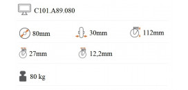 Antistatické prístrojové koliesko 80x30 mm na väčšie zaťaženie otočná kladka