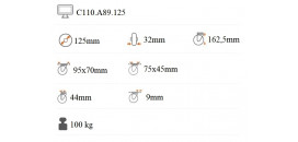 Antistatické prístrojové koliesko 125x32 mm na väčšie zaťaženie pevná kladka
