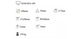 Nerezové transportné koliesko 100x30 mm otočná kladka H100.B26.100