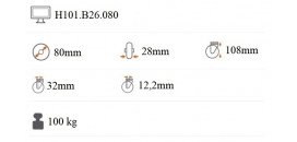  Nerezové transportné koliesko 80x28 mm otočná kladka