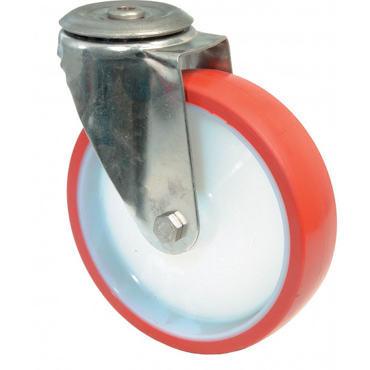  Nerezové transportné koliesko 80x28 mm otočná kladka