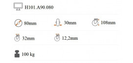  Nerezové transportné koliesko 80x30 mm otočná kladka