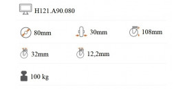 Nerezové transportné koliesko 80x30 mm otočná kladka s brzdou H121.A90.080
