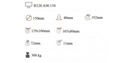 Nerezové transportné koliesko 150x40 mm otočná kladka s brzdou H120.A90.150