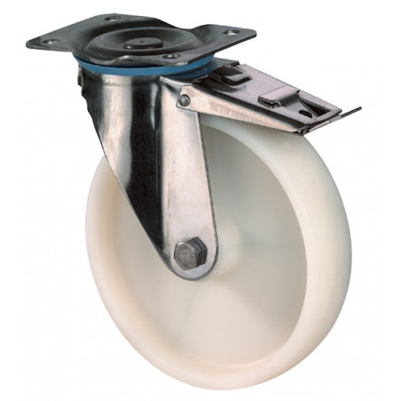 Nerezové transportné koliesko 150x40 mm otočná kladka s brzdou