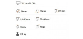 Nerezové transportné koliesko 80x30 mm otočná kladka s brzdou H120.A90.080
