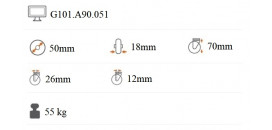  Nerezové prístrojové koliesko 50x18 mm otočná kladka