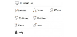 Nerezové transportné koliesko 100x30 mm otočná kladka H120.B43.080