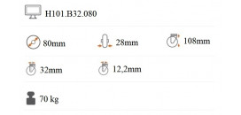 Nerezové transportné koliesko 80x28 mm otočná kladka H101.B32.080