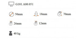 Nerezové prístrojové koliesko 50x18 mm otočná kladka G101.A80.051