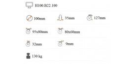 Teplovzdorné koliesko 100x35 mm otočná kladka