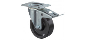 Teplovzdorné koliesko 100x35 mm otočná kladka s brzdou