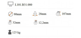 Transportné koliesko 80x28 mm otočná kladka