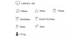 Transportné koliesko 100x30 mm otočná kladka