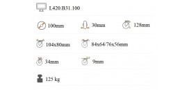 Transportné koliesko 100x30 mm otočná kladka s brzdou