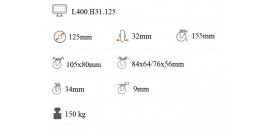 Transportné koliesko 125x32 mm otočná kladka