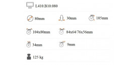 Transportné koliesko 80x30 mm pevná kladka