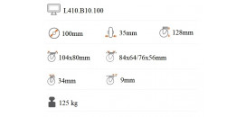 Transportné koliesko 100x35 mm pevná kladka