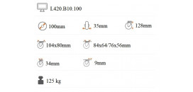 Transportné koliesko 100x35 mm otočná kladka s brzdou