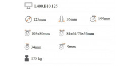 Transportné koliesko 125x35 mm otočná kladka