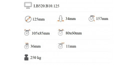 Transportné koliesko 125x34 mm otočná kladka s brzdou