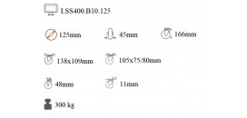 Transportné koliesko 125x45 mm otočná kladka