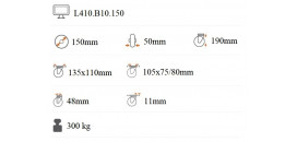 Transportné koliesko 150x50 mm pevná kladka