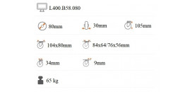 Transportné antistatické koliesko 80x30 mm otočná kladka