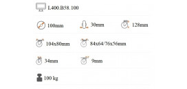 Transportné antistatické koliesko 100x30 mm otočná kladka