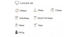 Transportné antistatické koliesko 100x30 mm pevná kladka
