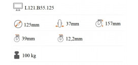 Transportné koliesko 125x37 mm otočná kladka s brzdou