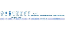 Kolieska pre pekárne B22 INOX