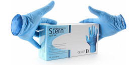 Rukavice 9"/S modré nitrilové STERN 351000140009