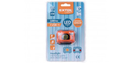 Akumulátorová čelová lampa 3W LED, 3,7V/1,2Ah Li-ion EXTOL 43180