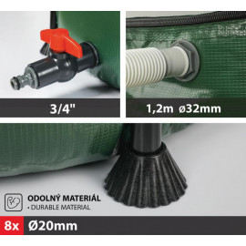 Barel na dažďovú vodu skladací CRB50 500 litrov 2171615