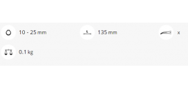 Kliešte na poistné krúžky, vonkajšie, zahnuté 728K-A11