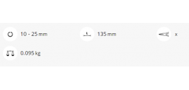 Kliešte na poistné krúžky, vnútorné, rovné 729K-J1