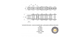 Jednoradová valčeková reťaz 04B-1 Reťaz 04B-1 - priemyselná jednoradová valčeková reťaz 04B1 pre štandardné použitie
