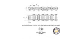 Jednoradová valčeková reťaz 06B-1 Reťaz 06B-1 - priemyselná jednoradová valčeková reťaz 06B1 pre štandardné použitie