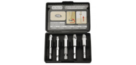 KINEX 9912-03-005 Sada vyťahovačov poškodených skrutiek HSS