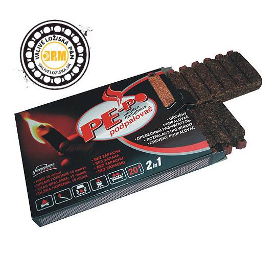 Podpaľovač PE-PO drevený 20 podpaľov - Podpaľovač PE-PO drevený 20 podpaľov, FSC 100%, 2v1 217475