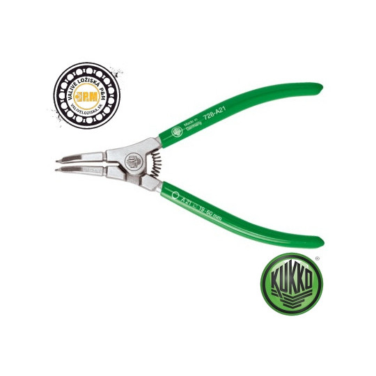 Kliešte segerove vonkajšie zahnuté - Kliešte segerové vonkajšie zahnuté 728T-A11 KUKKO