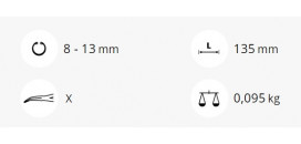 Kliešte segerove vnútorné zahnuté - Kliešte segerové vnútorné zahnuté 729T-J01 KUKKO