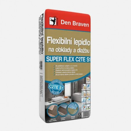 DEN BRAVEN 57103QS1 Flexibilné lepidlo na obklady a dlažbu SUPER FLEX C2TES1 25 kg