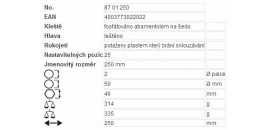 Kliešte KNIPEX Cobra 250mm, 8701250