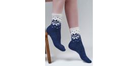 Funkčné ponožky z mongolskej vlny modré