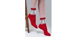 Funkčné ponožky z mongolskej vlny vzorované