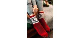 Funkčné ponožky z mongolskej vlny vzorované