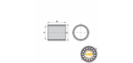 KU 2030 klzné puzdro , alebo klzné ložisko KU 2030 rozmer
