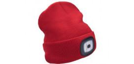 Čiapka s čelovým svetlom červená 4xLED EXTOL 43198